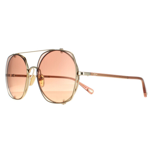 Chloe Chloe Sunglasses CH0042S 004 Gold Brown Gradient 1