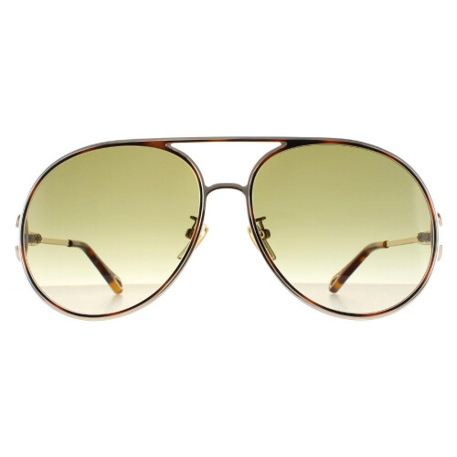 Chloe Chloe Sunglasses CH0145S 003 Gold Blue Brown Gradient