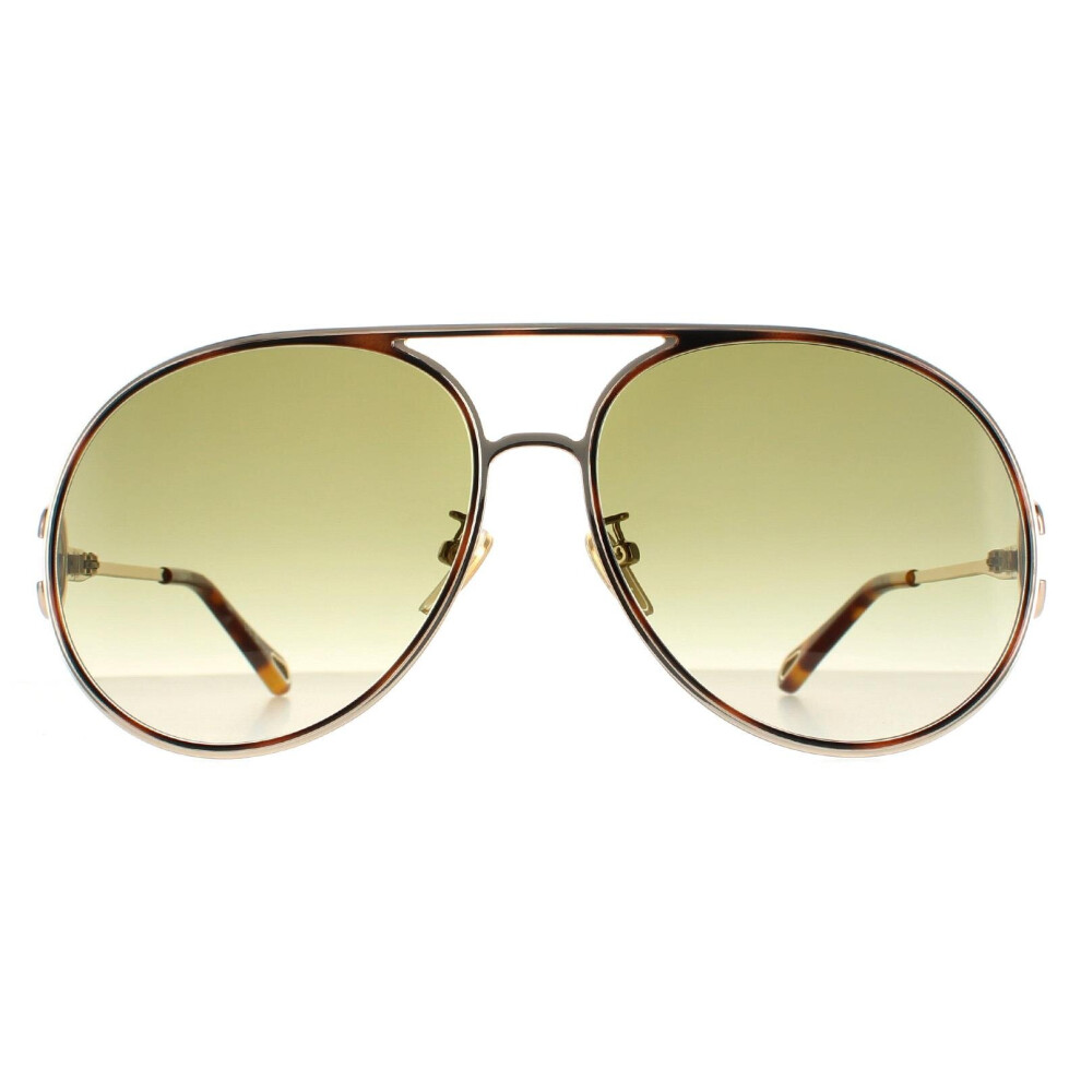 Chloe Sunglasses CH0145S 003 Gold Blue Brown Gradient