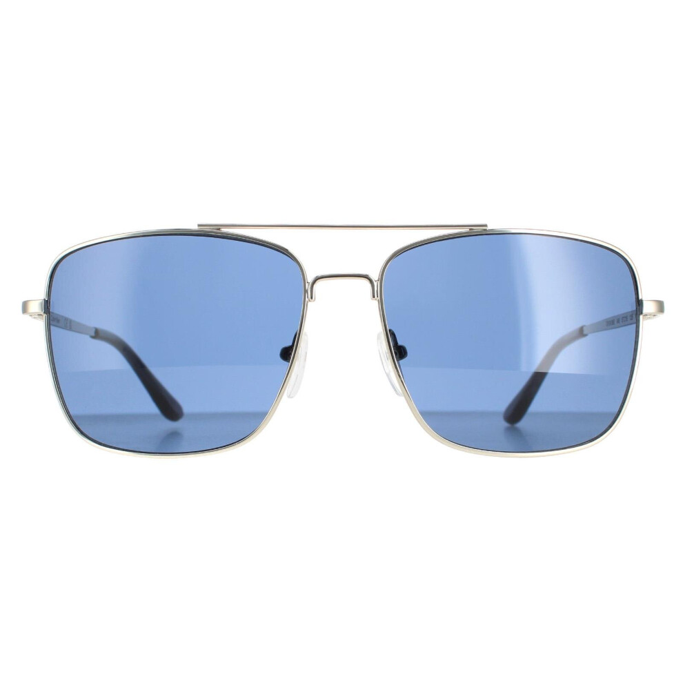 Calvin Klein Sunglasses CK19136S 045 Silver Smoke Grey