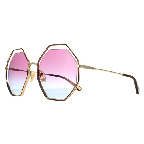Chloe Chloe Sunglasses CH0045S 003 Gold Blue Pink Gradient 1