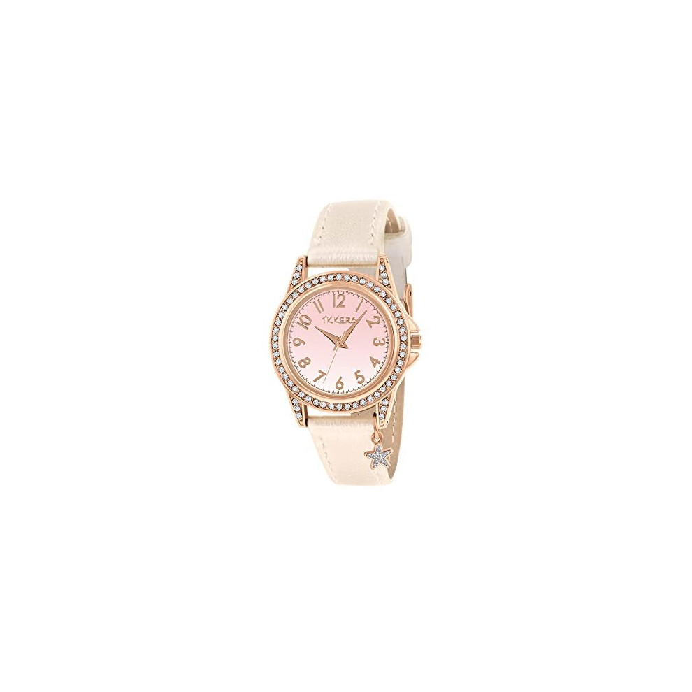 Tikkers Girl's Analog Quartz Watch With Polyurethane Strap Tk0203 Pink