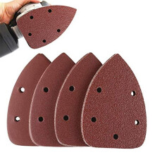 40 Pieces Mouse Detail Sander Paper, Sanding Sheets Hook and Loop Assorted 60/80/120/240 Grits 5 Holes Detail Sandpaper Black and Decker Detail Palm