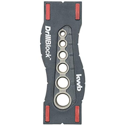 kwb Drilling aid/Drilling Ã 4-12 mm Drill Block for Rectangular u. Precise Holes on Surfaces, Round Materials and Edges incl. Grip Points 1