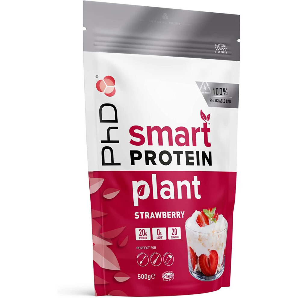 Phd Smart Plant, high Protein Vegan Shake, Ideal for Shakes, Baking and Deserts, Eton Mess,500g