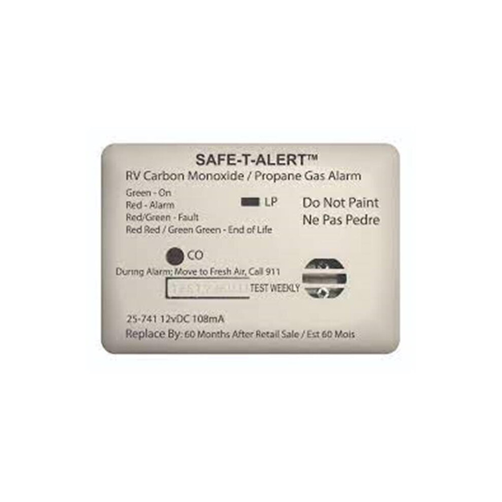 MTI Industries MTI25-741-WT 12VDC Hard Wire Combination Carbon Monoxide & Propane Alarm - Mini White Surface Mount