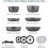 Tower Tower T900140 Freedom 13pc Detachable Handles Cookware Set, Cerastone Coating, Stackable, Induction Ready, Graphite 2