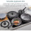 Tower Tower T900140 Freedom 13pc Detachable Handles Cookware Set, Cerastone Coating, Stackable, Induction Ready, Graphite 6