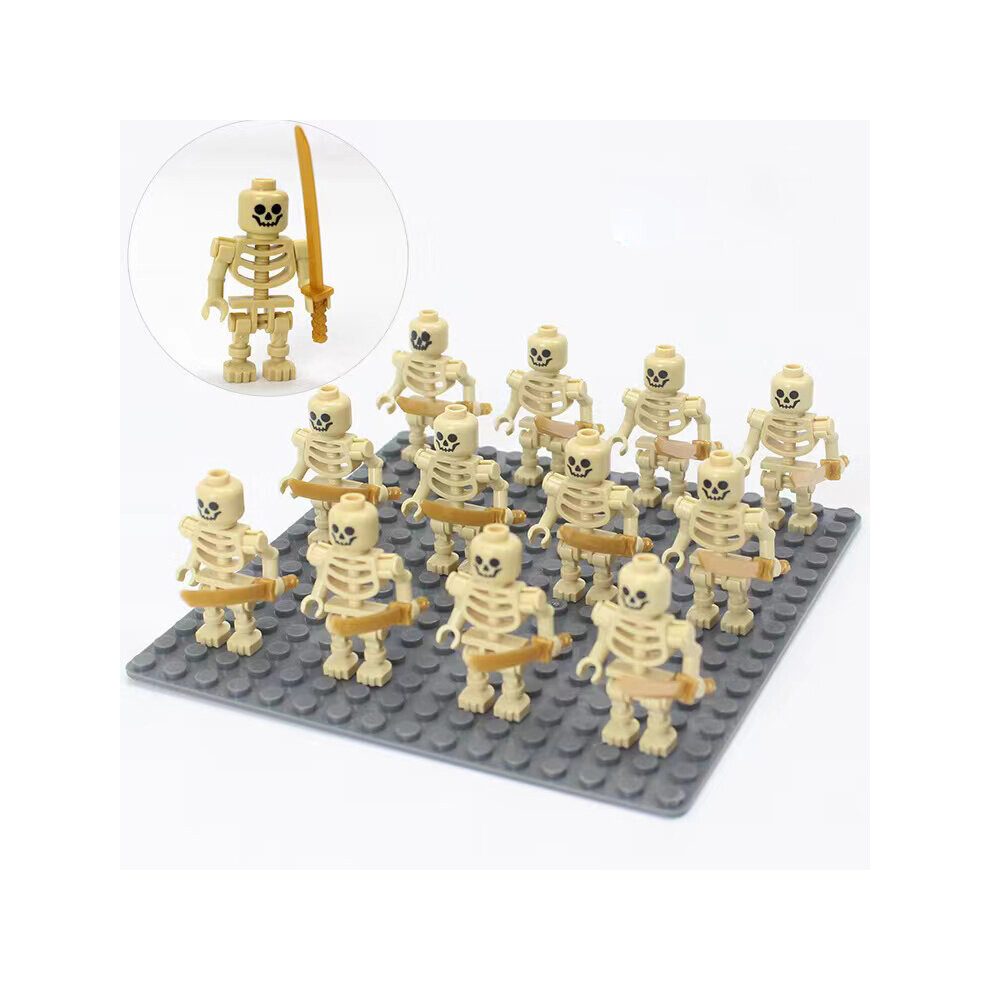 (Style C   12pcs) Skeleton soldiers  building blocks ninjasskeleton corps inifigures Children's Stall Toys Building Blocks Toys