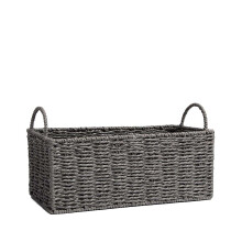(Grey) AAMEN Bathroom Rope Storage Basket with Handles