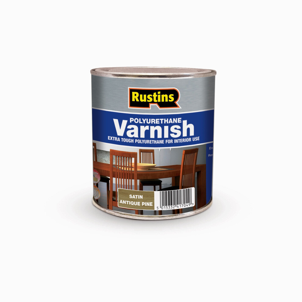 Rustins Polyurethane Varnish Satin - Antique Pine 1ltr