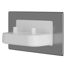 ProofVision Polished Steel In-Wall Twin Electric Toothbrush Charger - PV11P-PS-FR