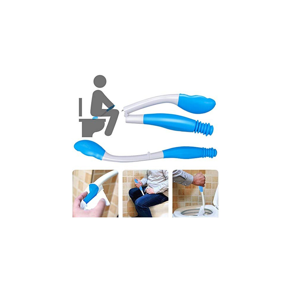 Toilet Aids Tools,Folding Long Handle Wipe Comfort Self-Assist Toilet Aids,Toilet Paper Tissue Grip Wipe Aid Helper for Elderly Pregnant Women Injured