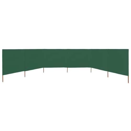 vidaXL 6-panel Wind Screen Fabric 160cm Green Camping Windbreak Sun Screen 2