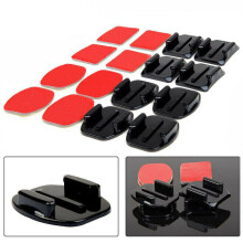 8pcs Flat Curved Adhesive Mount Helmet Accessories For Gopro Hero 8/7/2 /3+/6/5