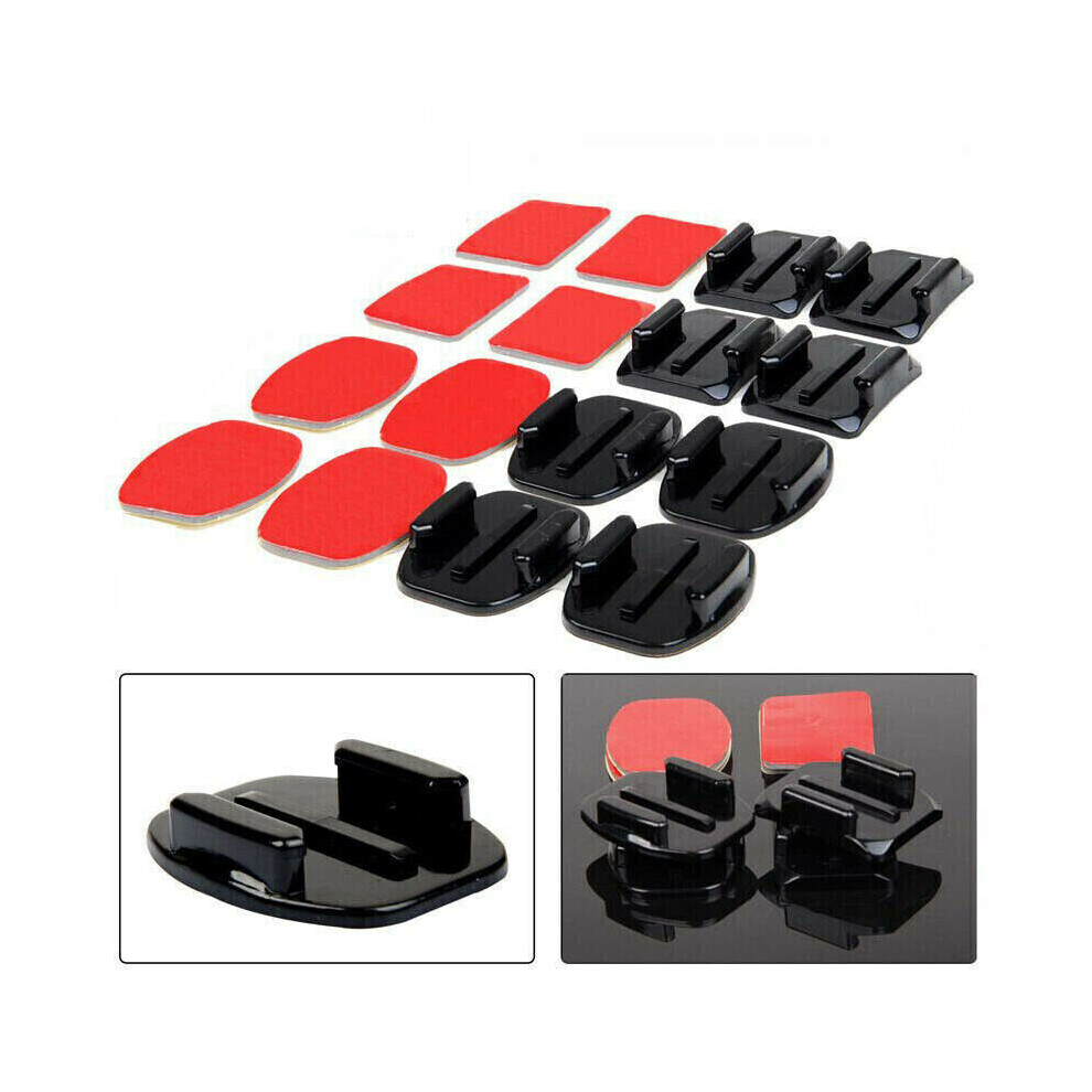 8Pcs Flat Curved Adhesive Mount Helmet Accessories For Gopro Hero 8/7/2 /3+/6/5 7003606697998