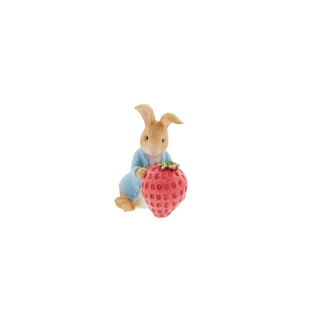 Beatrix Potter Peter Rabbit with Strawberry Figurine