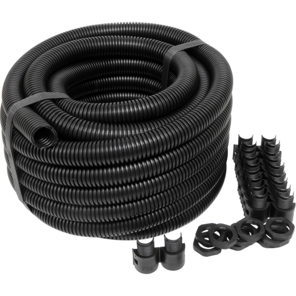 10M X 20Mm Flexible Conduit Contractor Pack With Glands And Locknuts 5025110841485