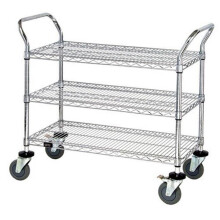 Quantum Storage WRC-1836-3CO Wire Shelf Conductive Mobile Utility Cart - 18 x 36 in.