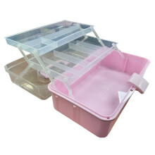 Pink Art And Craft Beads Sewing Hobby Compartment Secure Storage Box