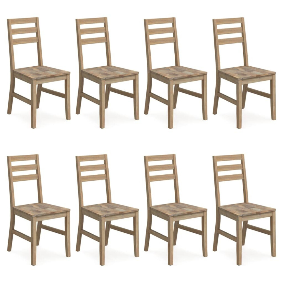 Vidaxl 8X Solid Wood Acacia Dining Chairs Kitchen Wooden Dining Room Chair