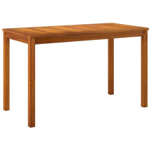 vidaXL Garden Dining Table - Solid Acacia Wood Outdoor Table, 110 x 55 x 67 cm (Code 319718)