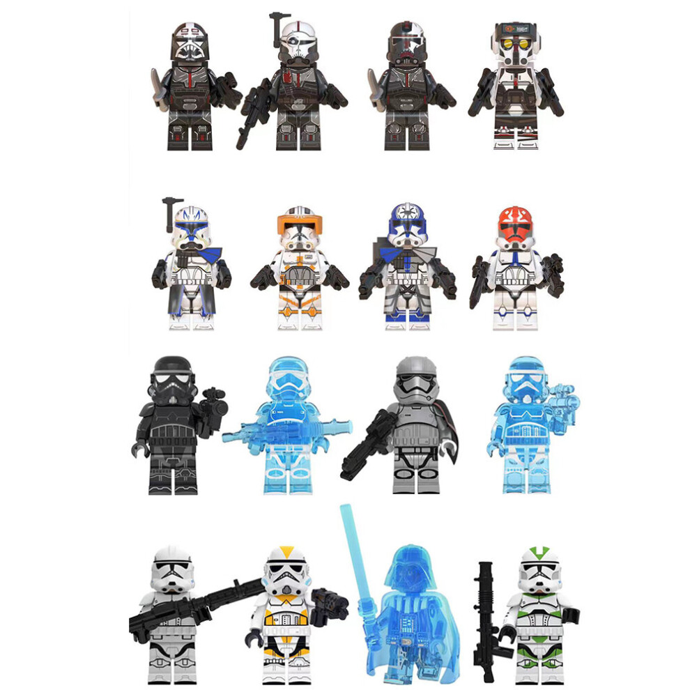 (Style C 16pcs) 16pcs set Star Wars Minifigure Model Building Block Figure Toy Kids Toy Gift