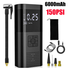 6000mAh 150psi Car Tire Air Inflator Tyre Electric Pump Cordless USB