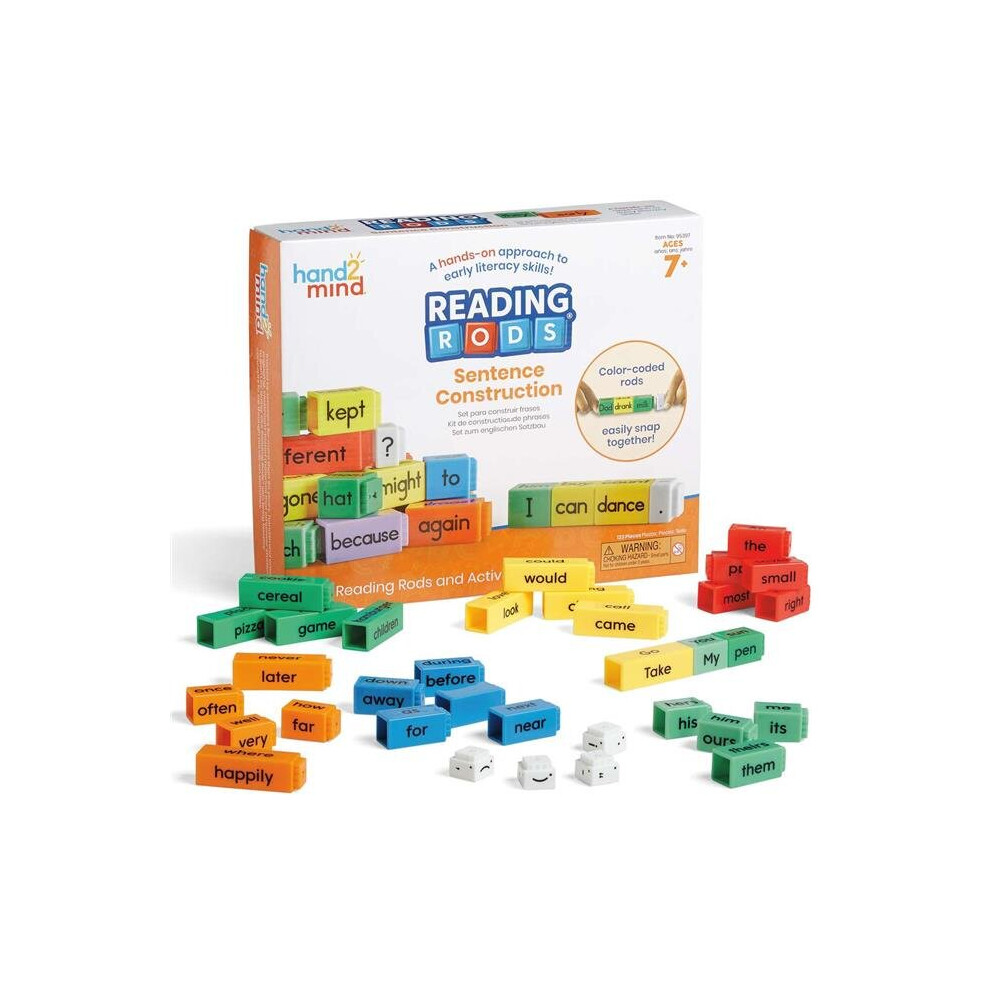 Learning Resources HTM95397 Reading Rods Sentence Construction Set