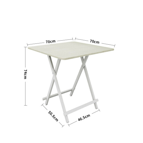 Living And Home (White) Folding Wooden Dining Table 70x70cm 2