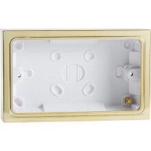 Varilight - 2 Gang Pattress Wall Box (for surface mounting) Brass Effect Finish - YBDB