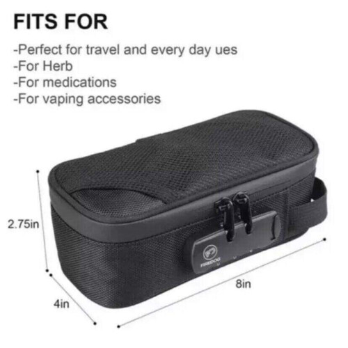 Smell Proof Stash Bag Carbon Lined stash Bag Lock Discreet Secure 2