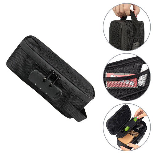 Smell Proof Stash Bag Carbon Lined stash Bag Lock Discreet Secure 1