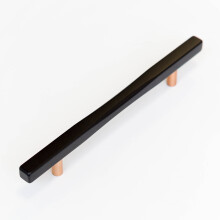 Matt Black & Copper Kitchen Cabinet T Bar Handle 160mm