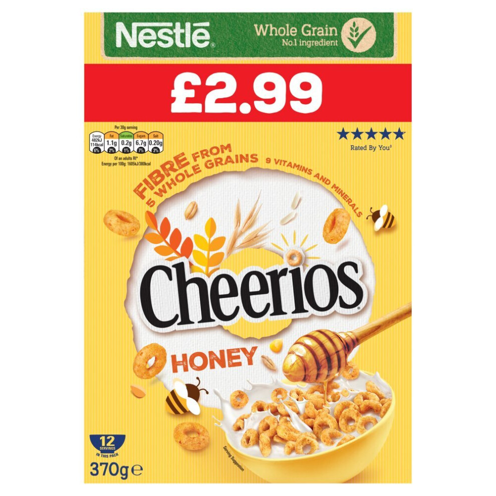 Nestle Cheerios Honey 370g ( Pack of 6 )