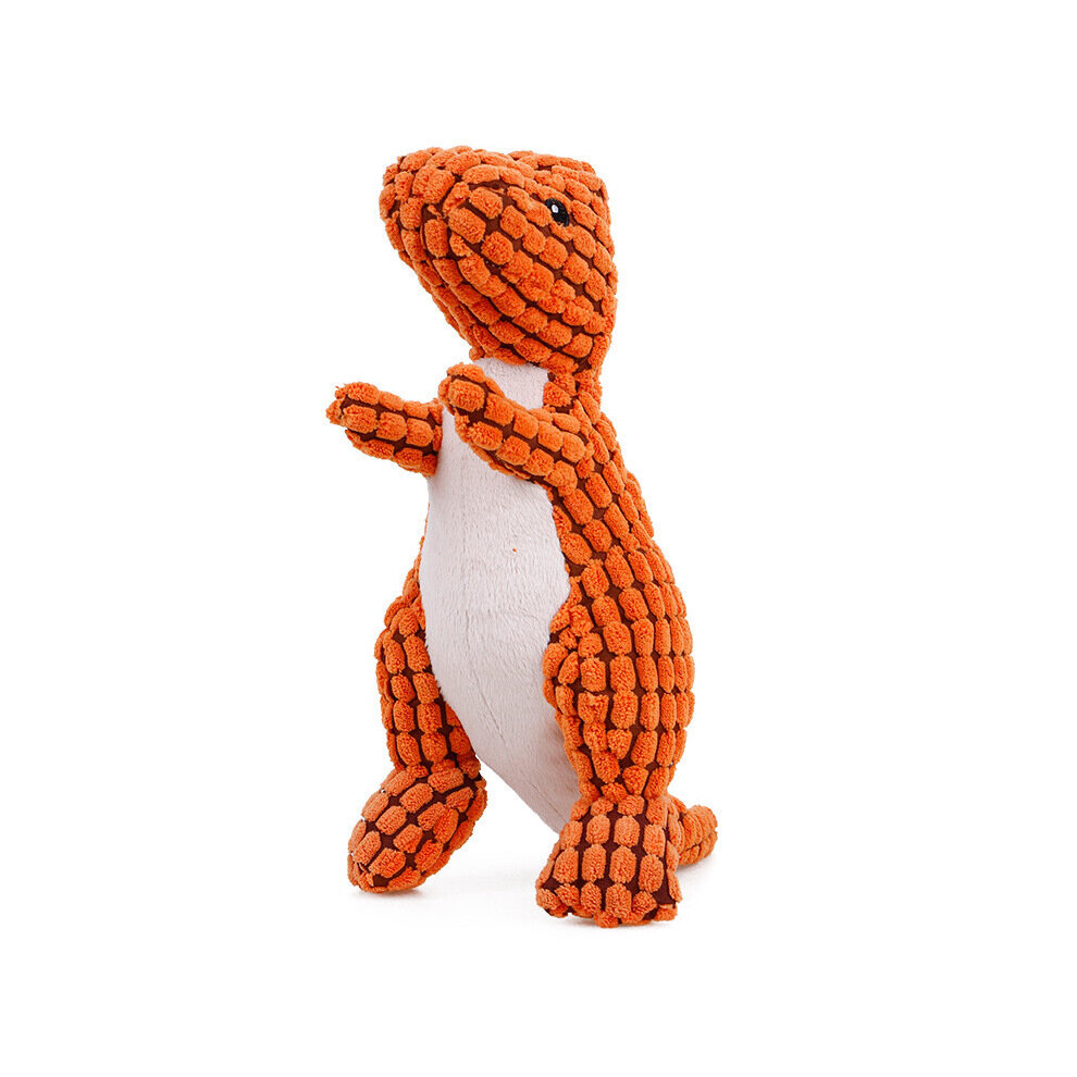 (orange) Robust Dino - Indestructible Robust Dino Interactive Dinosaur Pet Dog Plush Toys