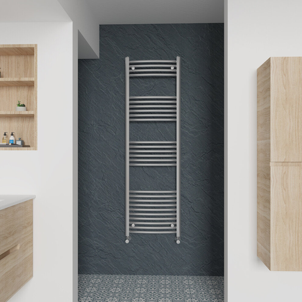 Warmehaus (Curved, 1600X500mm) Heated Towel Rail Chrome Bathroom Ladder Style Radiator Central Heating