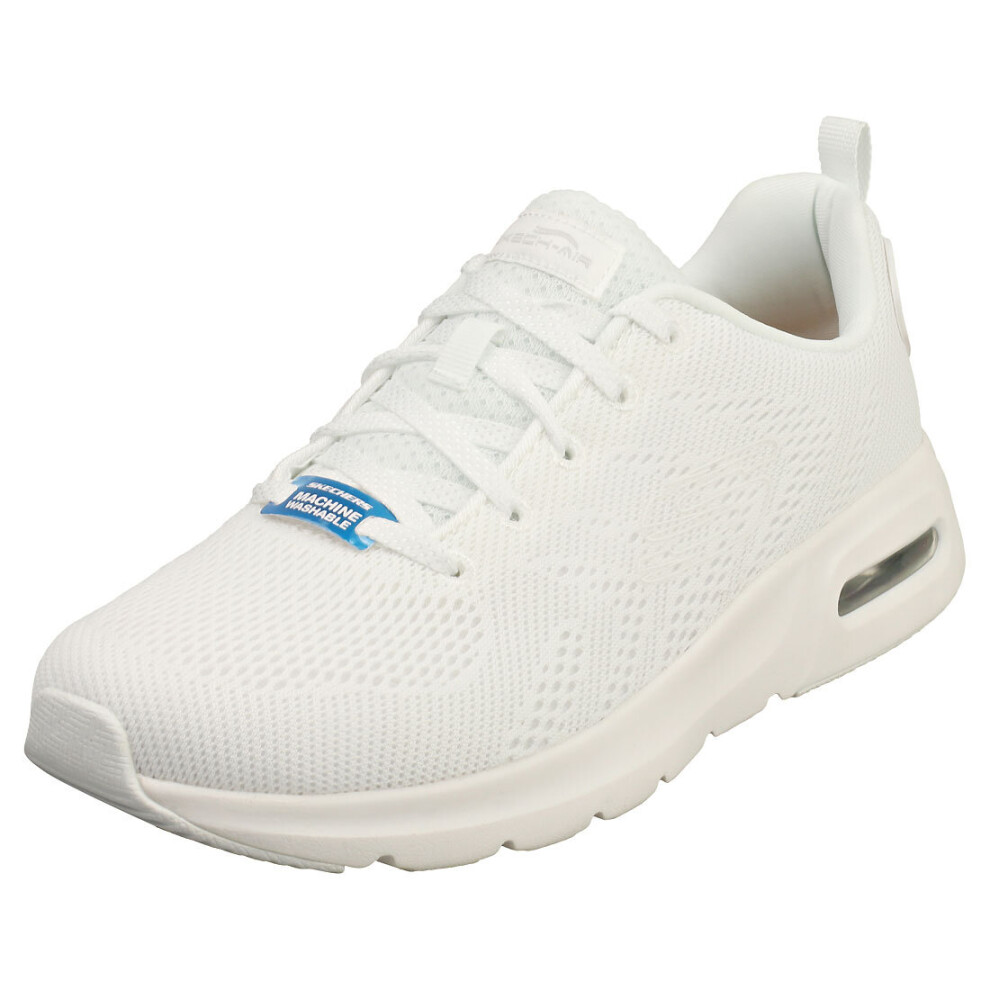 (5) Skechers Skech-air Court Vegan Womens Casual Trainers in White Silver