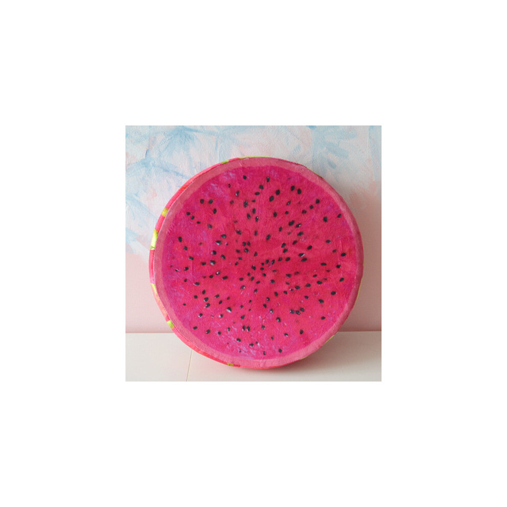 (dragon fruit) 3D Fruit Round Cushion Pillow Plush Fruit Seat Pad