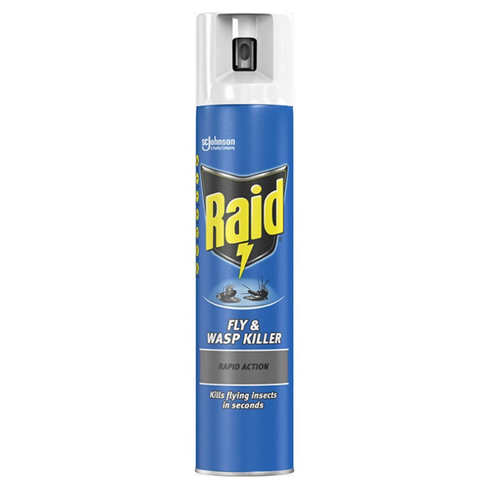 Aero Raid Fly & Wasp Killer Aerosol - 300Ml (Pack Of 6)