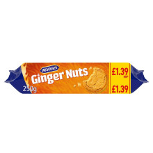 Mcvities Ginger Nuts 250g (Pack of 8)