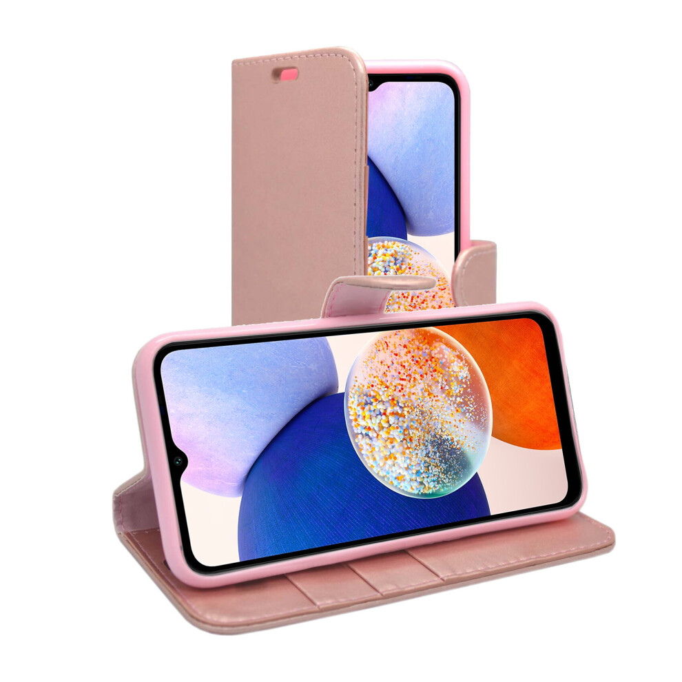 rose-gold--case-for-samsung-galaxy-a14-4g-5g-wallet-flip-pu-leather-pouch-cover