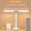 Double Lamp Cap Led Foldable Reading Lamp Desk Study Light 4