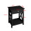 Living And Home Wooden Bedside End Table Nightstand Cabinet with Drawer Black 8