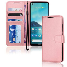 TECHGEAR Wallet Case fits Nokia 3.4 - Leather Wallet Flip Protective Case Cover with Card Slots, Kickstand and Wrist Strap - PU Leather Flip Cover
