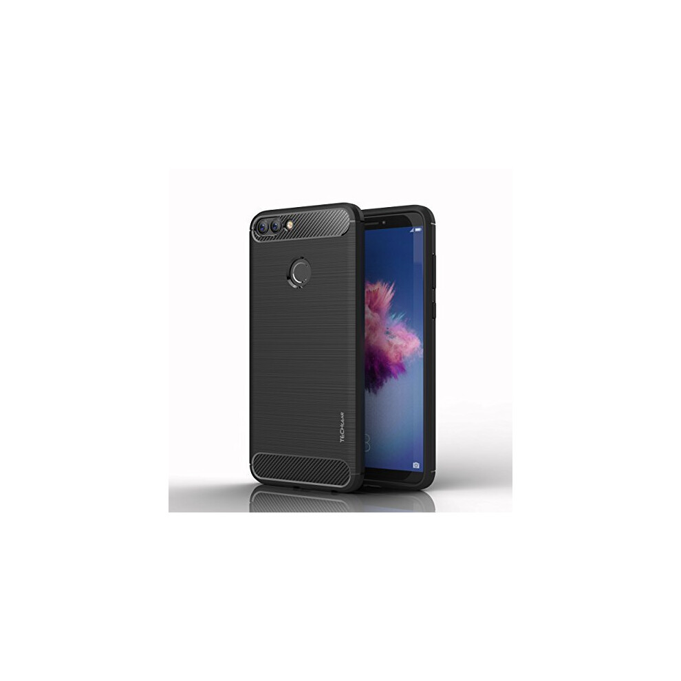 P Smart (2018) Case - [Stealth Case] Flexible, Shockproof, Slim Fit, Soft TPU Protective Shell Cover with Carbon Fibre Design