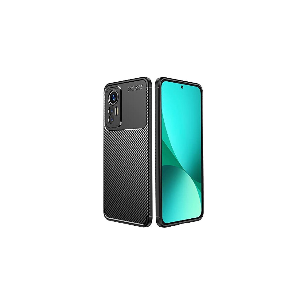 TECHGEAR Carbon Fibre Case for Xiaomi 12 Pro 5G Flexible, Shockproof, Slim, Soft TPU Protective Shell Cover with Carbon Fibre Detailing