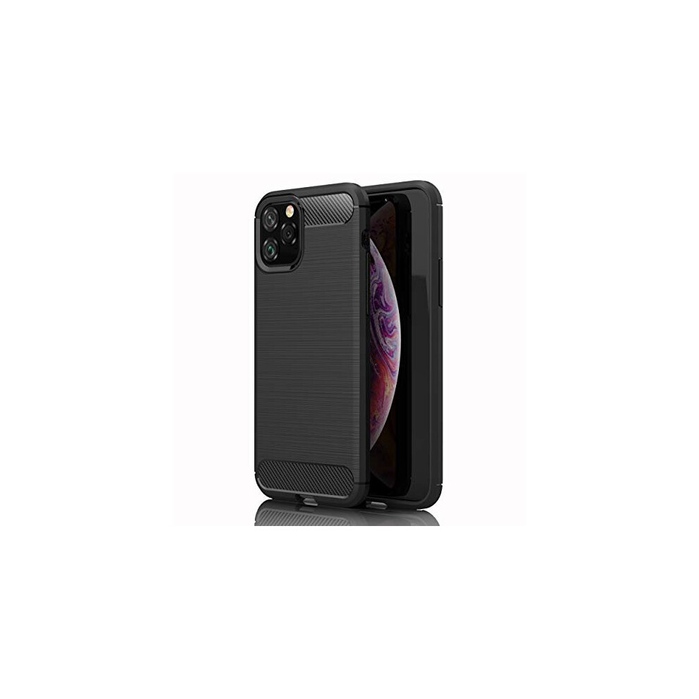 Stealth Case for iPhone 11 Pro Max, Flexible Shockproof TPU Slim Fit Case Cover - Carbon Fibre Design Soft Flexible Protective Shell Case