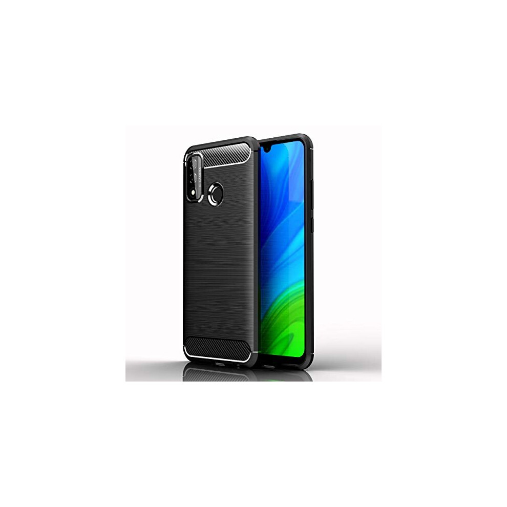 P Smart 2020 Carbon Fibre Case [Stealth Case] Flexible, Shockproof, Ultra Slim, Soft TPU Protective Shell Cover with Carbon Fibre Detailing