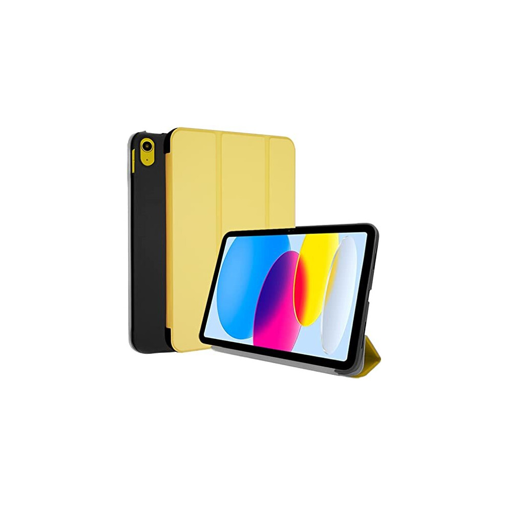 (Yellow) TECHGEAR iPad 10, 10th Generation 10.9" Smart Case Slim Smart Case Tri-fold Stand Cover with Corner Protection [Auto Wake / Sleep] for iPad 2